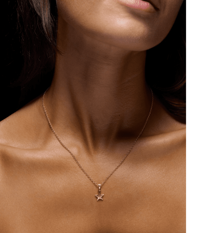 Maria Nilsdotter Tiny Tuvstarrs Star halsband guldpläterat silver