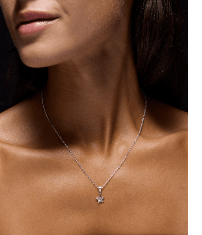 Maria Nilsdotter Tiny Tuvstarrs Star halsband silver