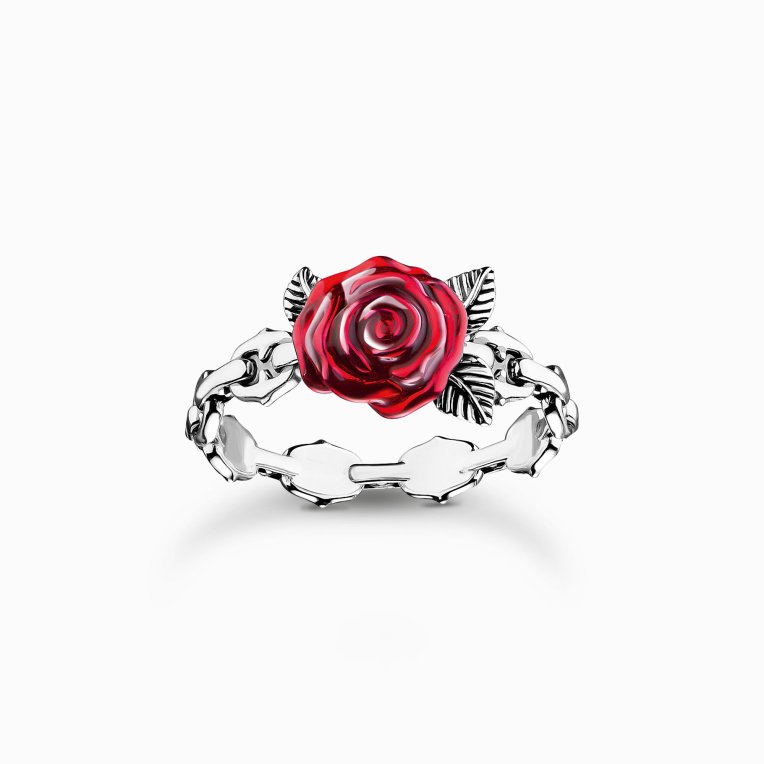 Thomas Sabo Ring Roses Romance Silver st.56
