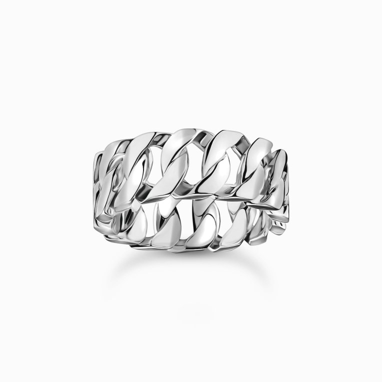 Thomas Sabo Ring kedjelänkar bred silver 