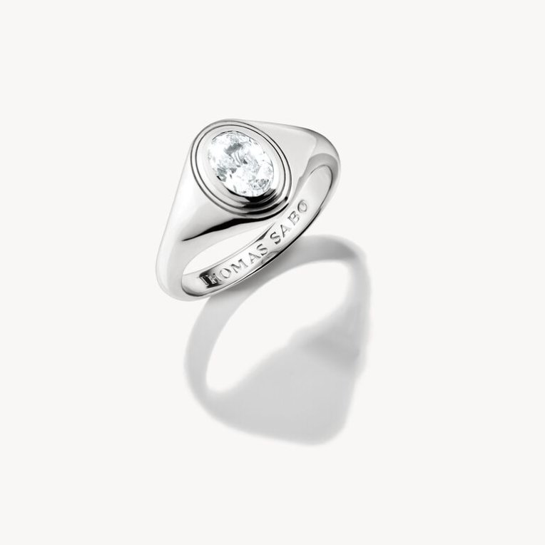 Thomas Sabo Ring Bold Elegance oval med cubik zirkon silver