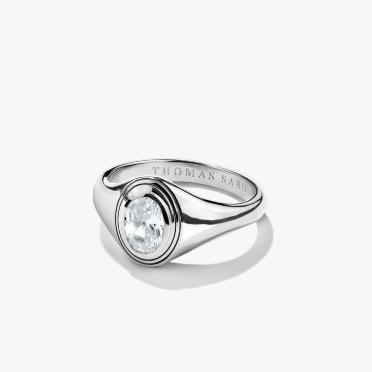 Thomas Sabo Ring Bold Elegance oval med cubik zirkon silver