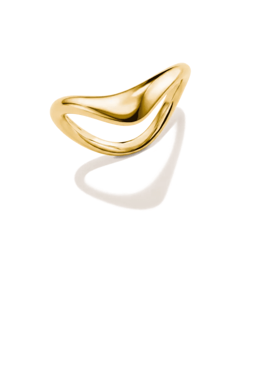 Thomas Sabo Ring i vågform Premiumlegering, 18k guldpläterad