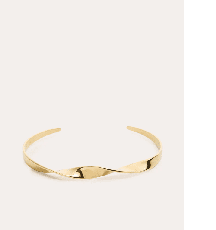 By Sofia Wistam Twirl cuff guldpläterat mässing