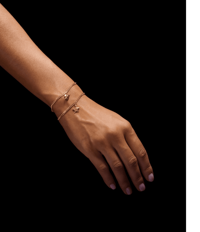 Maria Nilsdotter Tiny Tuvstarrs Star armband guldpläterat silver