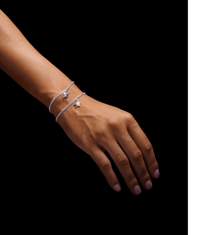 Maria Nilsdotter Tiny Tuvstarrs Star armband silver