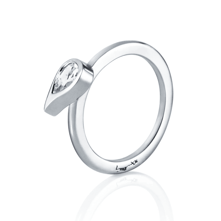 Efva Attling Sparkle of Life ring silver/vit topas st.17,5