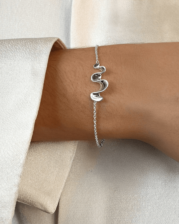 Drakenberg Sjölin Water flow small armband silver