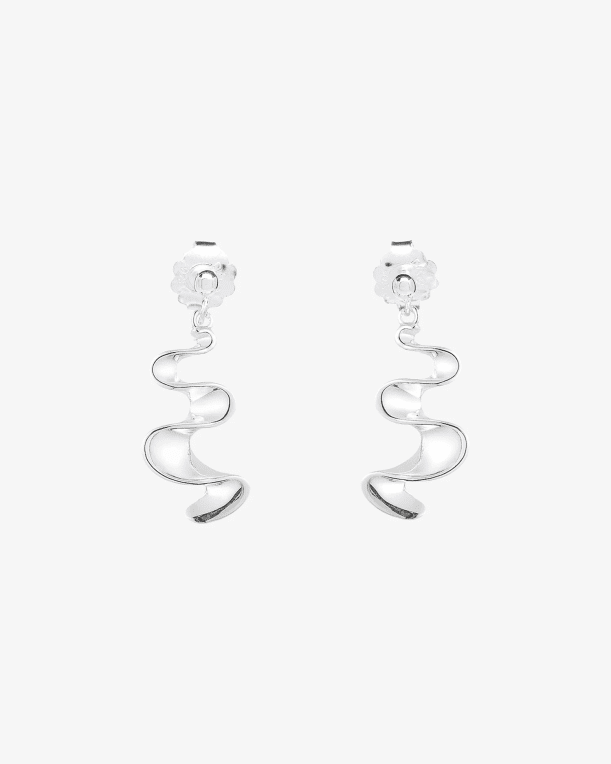 Drakenberg Sjölin Water flow small örhängen silver