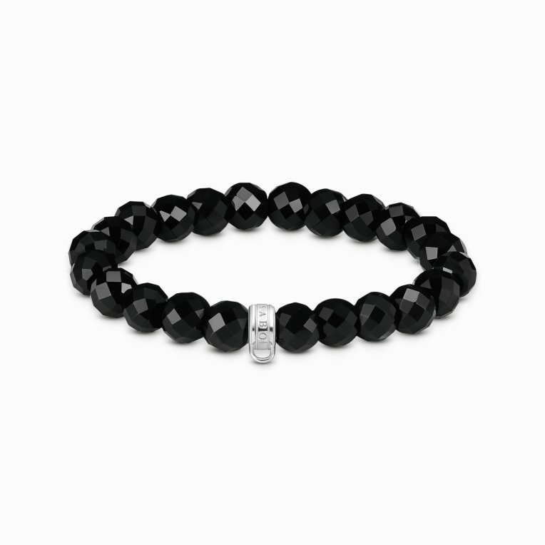 Thomas Sabo Charm-armband beads oval av obsidian