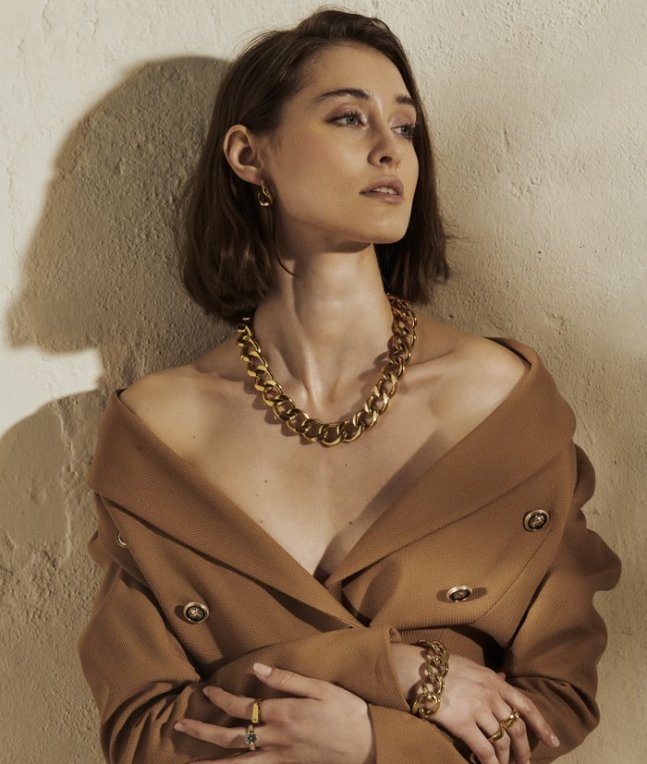 Astrid&Agnbes Zoe halsband förgyllt stål